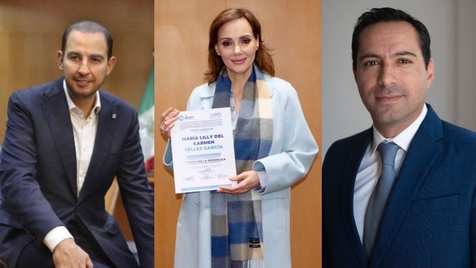 Marko Cortés, el gobernador de Yucatán, Mauricio Vila Dosal, y la senadora Lily Téllez se perfilan para ocupar un escaño en el Senado para el 2024 por la vía plurinominal
