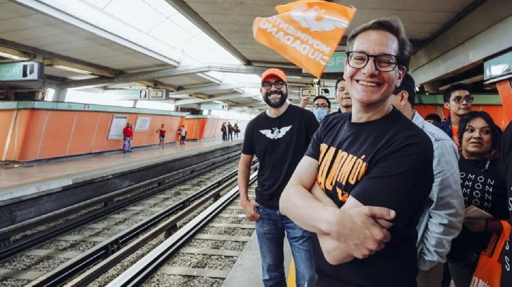 Elecciones CDMX: Salomón Chertorivski se sube al Metro, promete hacerlo más seguro y eficiente
