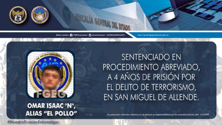 Encierran 4 años a terrorista en San Miguel de Allende