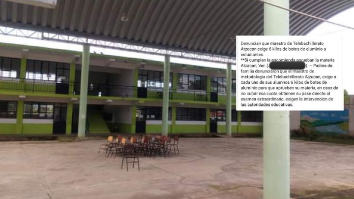 Maestro de Atzacan habría pedido aluminio a alumnos para pasar la materia