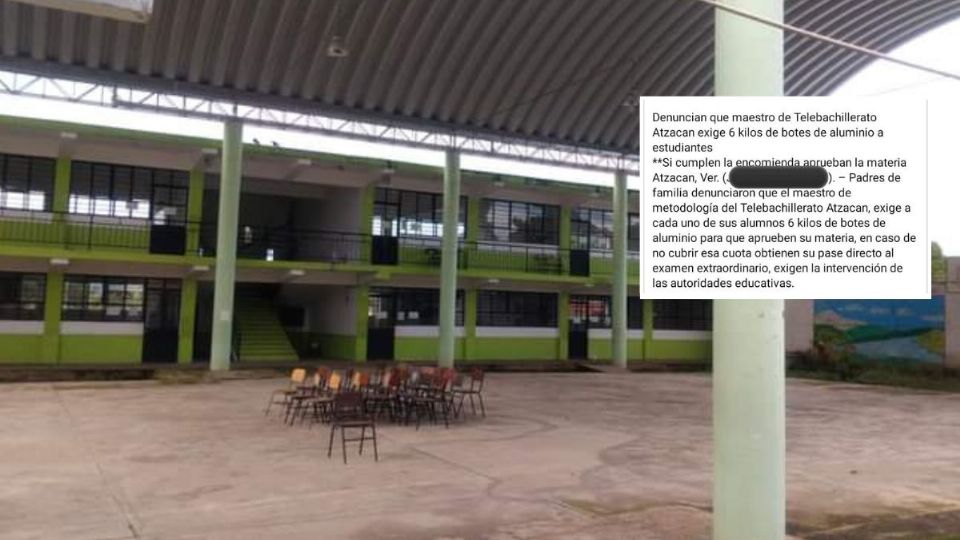 Denuncian en redes sociales a docente que pidió aluminio a alumnos a cambio de pasar la materia