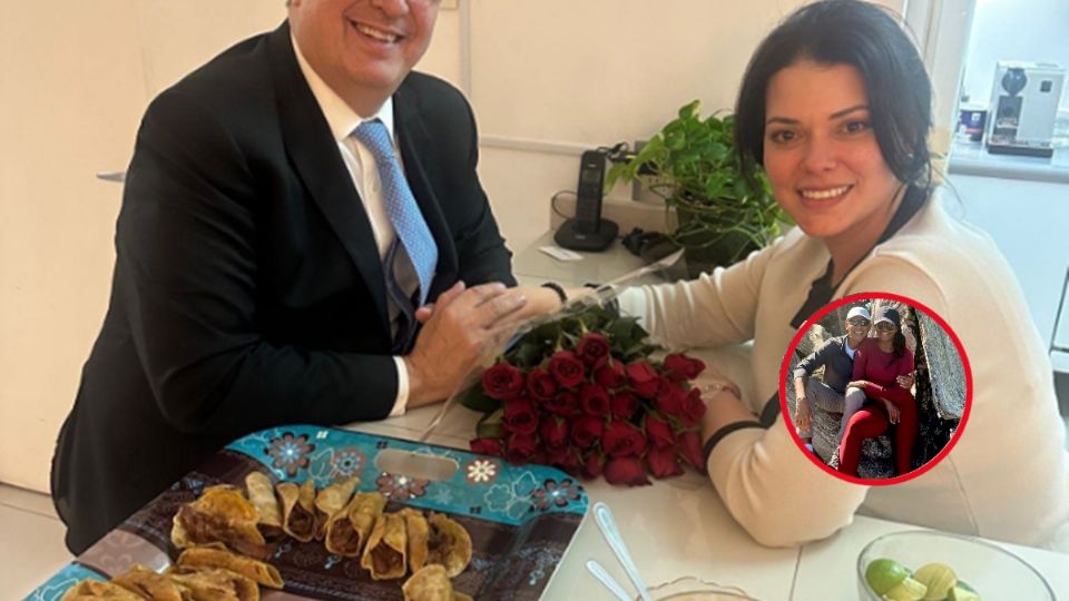 Ebrard y su corazón de tacos en el 14 de febrero, con su esposa