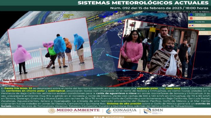 Así estará el clima este jueves 16 de febrero; frente frío provocará fuerte viento