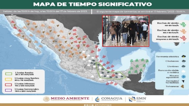 Así estará el clima este viernes 17 de febrero; frente frío provocará lluvias