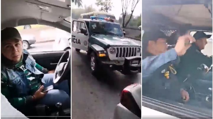 VIDEO: Cachan a policías de la CDMX extorsionando a conductor en Edomex