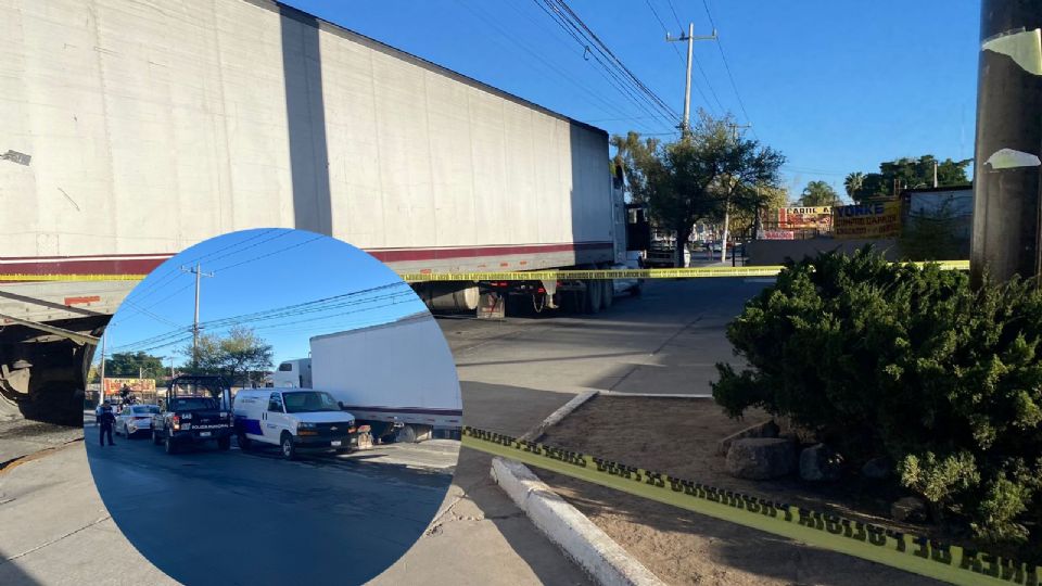 El trailero alcanzó a llegar manejando hasta la farmacia Guadalajara, en el Maurel, pero ya no pudo más.