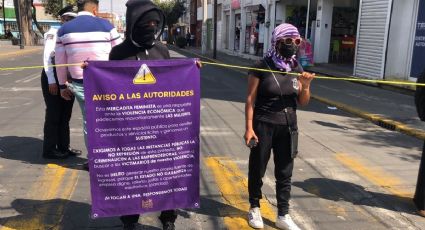 Colectivas feministas evitan desalojo de mercado de mujeres en parque Simón Bolívar, Toluca