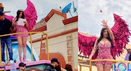 VIDEO: Karely Ruiz, madrina del Carnaval de Guaymas, es recibida… a huevazos