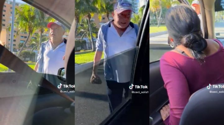 VIDEO: Taxista de Cancún amenaza con una piedra a conductora de Uber