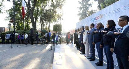 Realizan ceremonia conmemorativa por el Día de la Bandera en Coyoacán