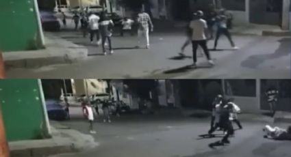 VIDEO: Con palos y hasta machetes se arma batalla campal en Aguascalientes