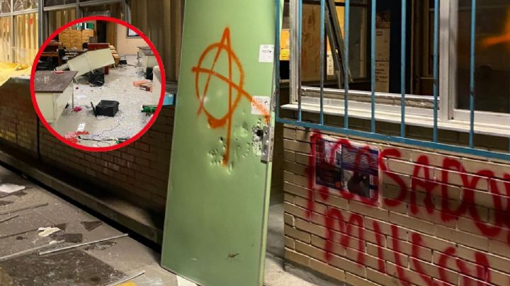 VIDEO: Así violentaron encapuchados instalaciones del CCH Azcapotzalco