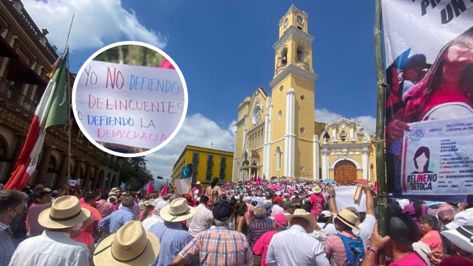 Este domingo, miles de personas marcharon en defensa del INE en Xalapa