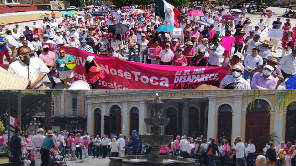 10 municipios de Veracruz marcharon en defensa del INE