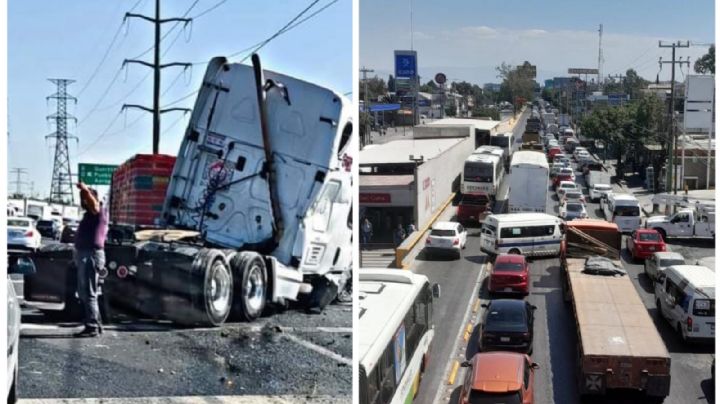 Accidente, bloqueos y obras colapsan vialidades en Cuautitlán y Ecatepec
