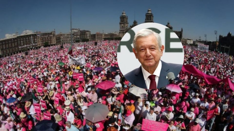 Entre 80,000 y 100,000 personas es el cálculo de AMLO de los asistentes en la marcha del 26 de febrero