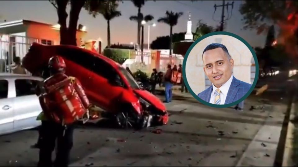 La noche del sábado y en presunto estado de ebriedad, funcionario de gobierno de Oaxaca ocasionó un aparatoso accidente e intentó huir; se trata de Gabriel Bolan Chiñas