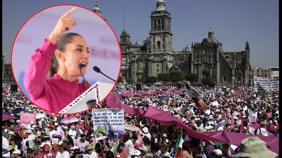 Claudia Sheinbaum minimiza la manifestación en defensa del INE