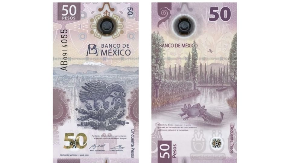 En 2021, el billete de 50 pesos fue reconocido como el billete más bonito del mundo