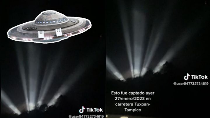 Captan luces extrañas en carretera de Tampico, todo quedó grabado en video