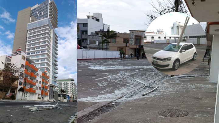 Viento despedaza Torre Centro en Veracruz; Cuitláhuac revienta por falta de permisos