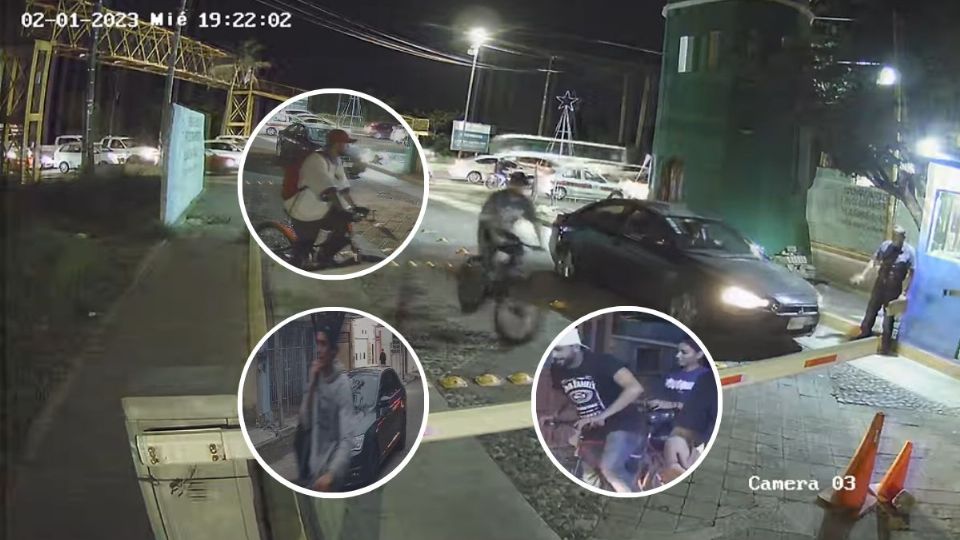 Vecinos difunden fotos y videos de supuestos ladrones que usan bicicletas para burlar seguridad.