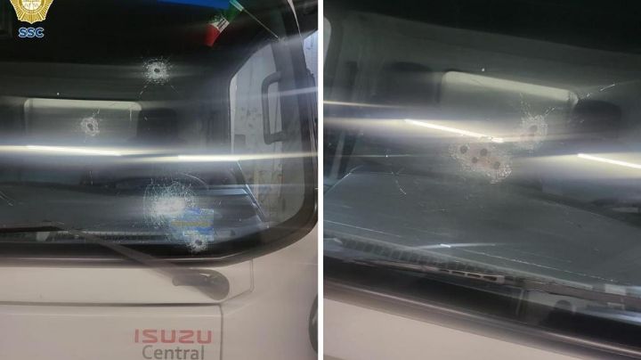 En medio de balacera, policía frustra asalto a camioneta de carga en Circuito Exterior Mexiquense