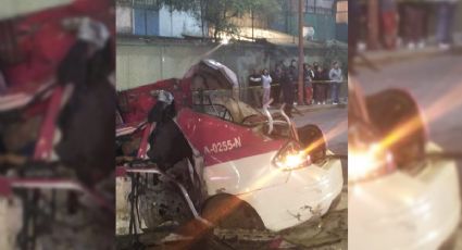 Accidente deja cuatro personas muertas en Iztapalapa, viajaban a bordo de un taxi