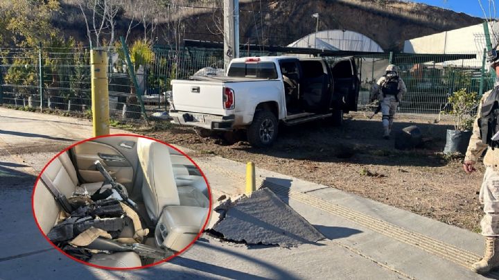 VIDEO: Militares persiguen y embisten camioneta de hombres armados