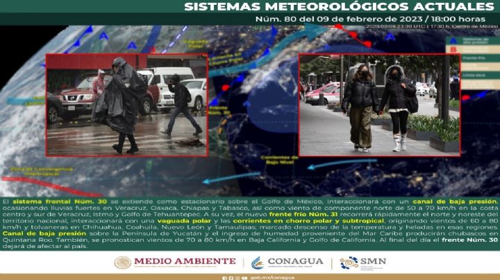 Se acerca nuevo frente frío; así estará el clima este viernes 10 de febrero