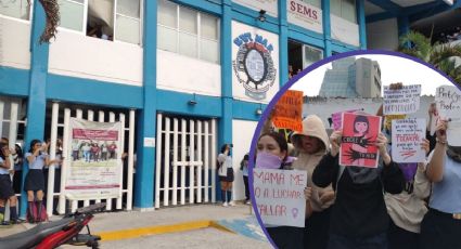 "Basta de acoso de los maestros", marchan alumnas del CETMAR en Veracruz
