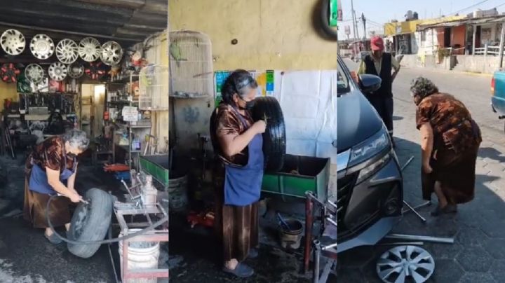 Vulcanizadora de doña Laura, 30 años de demostrar el oficio sin estereotipo de género | VIDEO