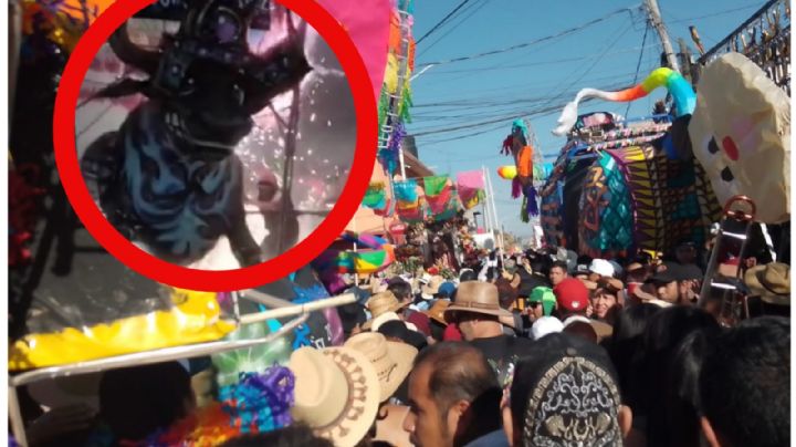 Quema de toros monumentales en Tultepec, tradición que deja origina cientos de lesionados  