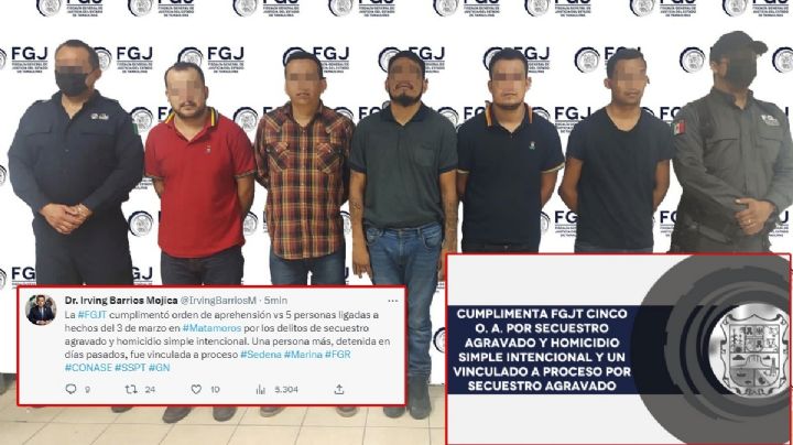 Detienen a 5 personas relacionadas en el secuestro de los estadounidenses en Matamoros