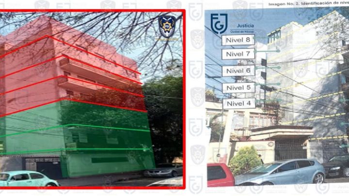 Fiscalía señala edificio con 5 pisos de más ligado al "Cártel Inmobiliario"
