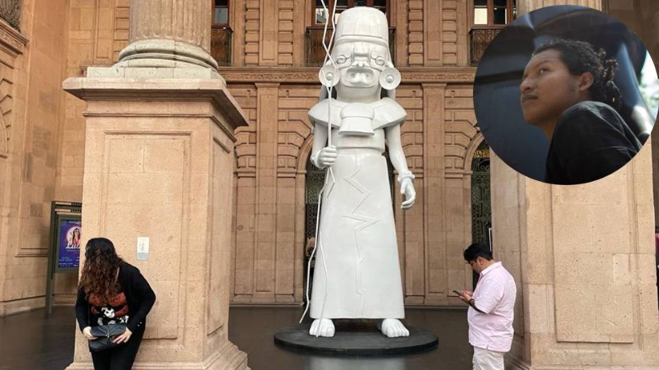 Sabino Guiso y su obra Cocijo, dios del trueno y de la lluvia en la cultura zapoteca.