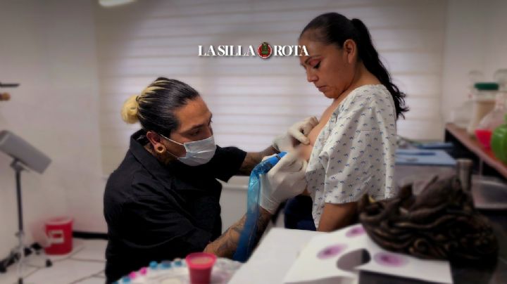 “Quedó como estaba, estoy completa”; tatuador ayuda a mujeres con cáncer a recuperar su autoestima