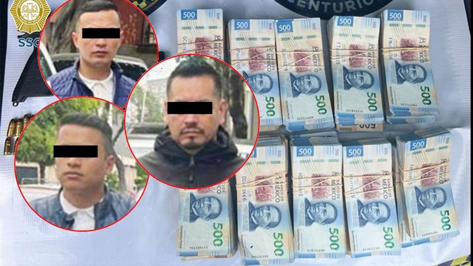 SSC atrapa a 3 con pistola y un millón de pesos en efectivo en jardines del pedregal