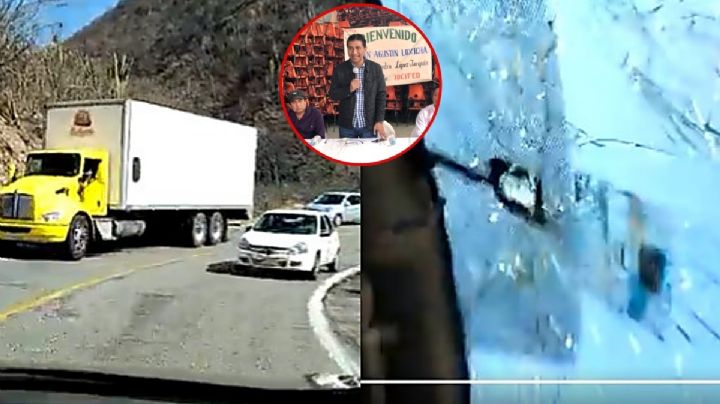 VIDEO: Funcionario de Oaxaca graba momento en que sufre fuerte accidente carretero