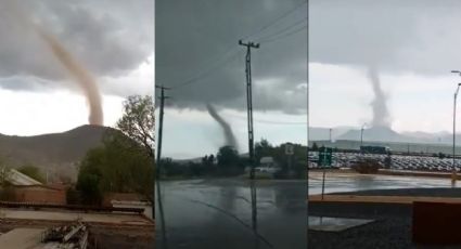 VIDEO: Se forma un impresionante tornado en SLP, genera pánico en pobladores