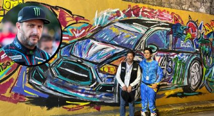 Pintan mural en honor al piloto Ken Block en Guanajuato