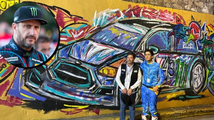 Pintan mural en honor al piloto Ken Block en Guanajuato
