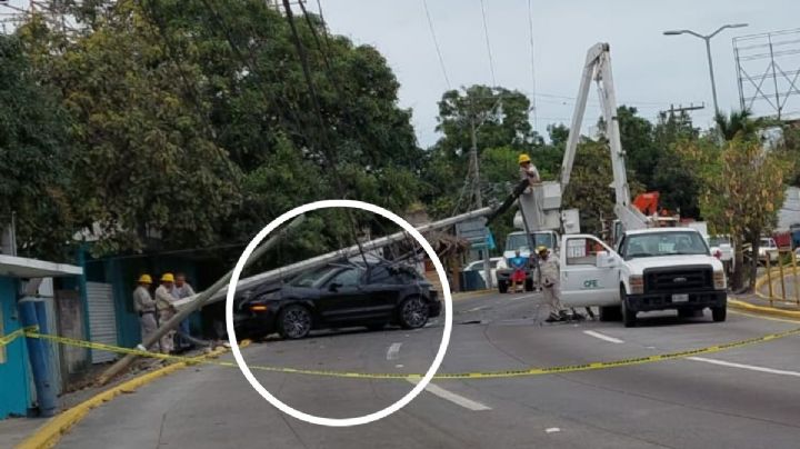 Choque deja sin luz a vecinos en Boca del Río, Veracruz