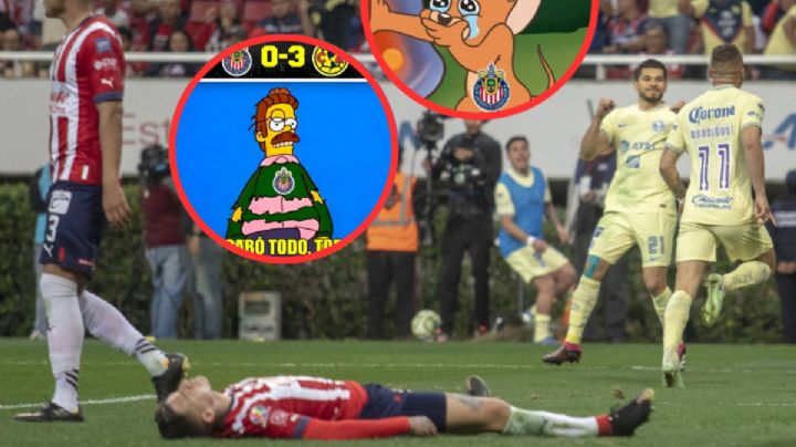 América humilla y golea 4-2 a Chivas en el Akron, y los MEMES se burlan