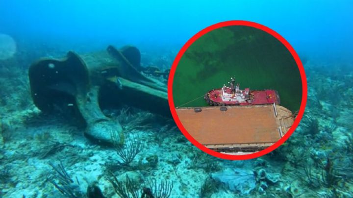 Barco con material para TREN MAYA daña coral en Puerto Morelos