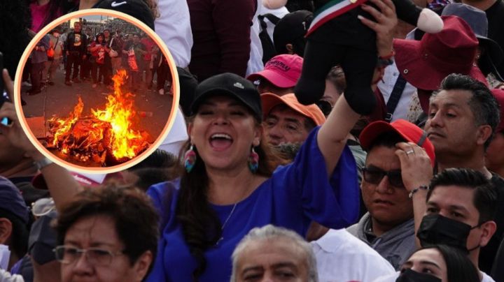 “Hay otras formas de protestar”: condena AMLO quema de figura de ministra Piña