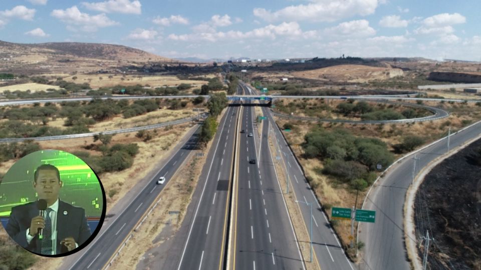 Entre las obras del 2022 se encuentra el mantenimiento a la autopista Guanajuato-Silao.