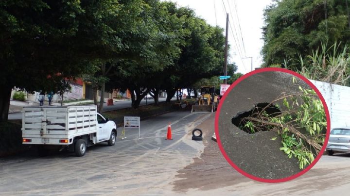 Por socavón cierran avenida Primero de Mayo, en Xalapa. Mira las vías alternas