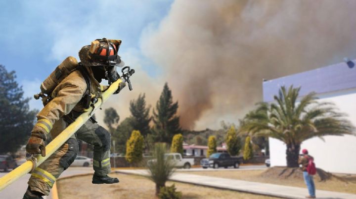 Por incendio, desalojan a estudiantes de la Universidad Politécnica de Pachuca | FOTOS