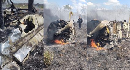 VIDEO: Avioneta se desploma y se incendia en Campeche; piloto se salva de milagro
